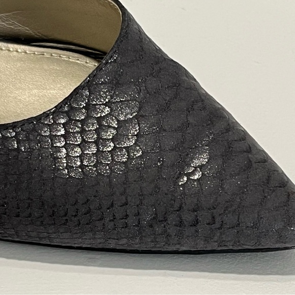 Anne Klein Fabulist Pump Gray Snakeskin Pattern Ankle Strap - Picture 11 of 13